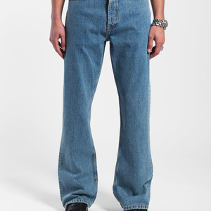 Jeans évasés pour hommes, coupe bootcut, non extensibles, en denim élégant délavé, vente en gros, pantalons de mode été-automne - Product Image 6