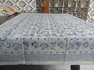 ผ้าปูโต๊ะผ้าฝ้ายพิมพ์ลายดอกไม้ทำด้วยมือสำหรับตกแต่งบ้าน - Product Image 2