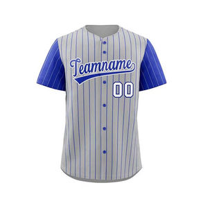 Maillot de baseball personnalisé en gros pour les marques de streetwear américaines avec détails de badge sur mesure - Product Image 3
