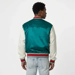 Veste universitaire noire pour homme KATBROS INDUSTRIES, couleur unie, fermeture éclair, col rabattu, vêtement décontracté d'automne, coupe régulière, toile - Product Image 5
