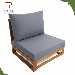 Vietnam factory Outdoor Furniture in Wax Brown with Non-Waterproof Cushions Solid Acacia <b>Wood</b> <b>Frame</b> Contemporary Design - Product Image 5