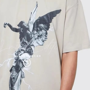 Camisetas Personalizadas al por Mayor con Logotipo OEM, Impresión DTG, Cuello Redondo, 100% Algodón, de Alta Calidad para Hombre - Product Image 6