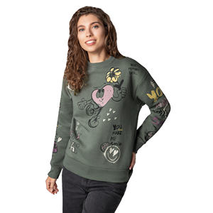 Sudadera Personalizada Unisex de Invierno con Estampado, Logotipo, Algodón de Alta Calidad, Cuello Redondo, Ecológica y Transpirable para Mujer - Product Image 1