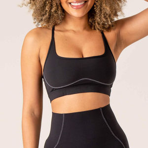 Soutien-gorge de sport pour femme en promotion – Haute qualité, extensible dans 4 directions, respirant, écologique, élasticité moyenne, XS personnalisable à l'avant - Product Image 5