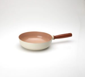 Juego de sartén Vissart Woove de 1 pieza con revestimiento antiadherente de cerámica, construcción de aluminio, mango de madera, apto para lavavajillas - Product Image 5