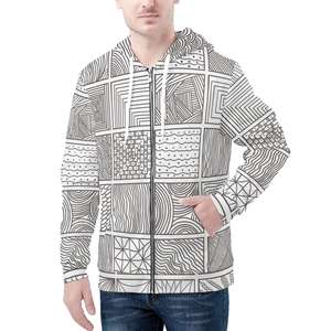 เสื้อฮู้ดแฟชั่นฤดูหนาวผู้ชาย ผ้าถักเนื้อนุ่ม ระบายอากาศ กันลม ผลิตจากผ้าฝ้าย 100%  รับผลิตตามแบบ (OEM) ขายส่ง - Product Image 4