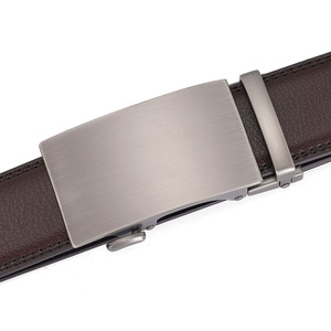 Ceinture en cuir véritable pour homme, personnalisée, classique, décontractée, ajustable, avec boucle en alliage à verrouillage automatique, respirante et imperméable - Product Image 6
