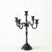 Nouveauté, porte-bougie en aluminium noir, cinq bougies, fabrication artisanale, impression en relief, 3 couleurs, décoration de Noël pour la maison