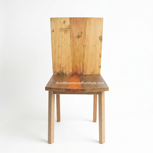 Handcrafted <b>Rustic</b> <b>Dining</b> <b>Chair</b> Reclaimed Boat Wood Eco-Friendly Original Color Indoor Outdoor Resort Home Villa Furniture - Product Image 3