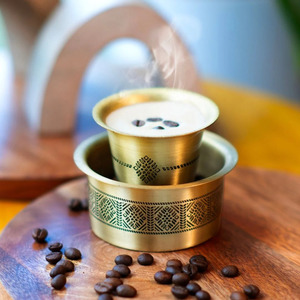 Beautiful Coloured Handmade Dabara Set Traditional Brass <b>Cup</b> and <b>Saucer</b> Elegant Tea Coffee Kitchenware At Wholesale Price - Product Image 4