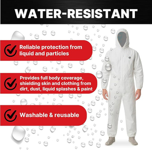 Nuevo Traje de Protección Industrial para Pintura en Aerosol, de Alta Calidad, Impermeable, Transpirable, de Poliéster, Reutilizable, Lavable, Sin Pelusas, con Capucha - Product Image 4