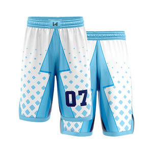 กางเกงบาสเก็ตบอลพิมพ์ลายชื่อทีมแบบกำหนดเอง ผ้าโพลีเอสเตอร์ 100% ระบายอากาศได้ดี แห้งเร็ว คุณภาพสูง ยืดหยุ่นได้ - Product Image 1