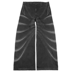 Pantalones de mezclilla de algodón para hombre, a la moda, lavados, oversize, holgados, de pierna ancha, rectos, estilo cargo, casuales, de verano, para la calle - Product Image 3