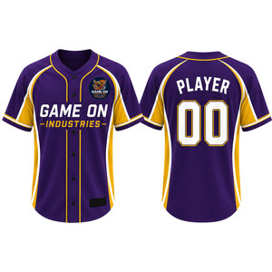 Maillot de baseball d'été en gros, imprimé par sublimation thermique, en maille respirante, antibactérien, avec logo personnalisé, grandes tailles - Product Image 6