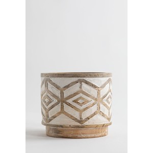 Handcrafted Ceramic Planters Natural Cream - Wholesale Decorative <b>Pots</b> India - Product Image 4