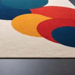 Alfombra Moderna Colorida y Abstracta, Alfombra de Lana Hecha a Mano, Alfombra Acogedora, Alfombra Decorativa para el Hogar, Alfombra para Sala de Estar, Decoración del Hogar - Product Image 5