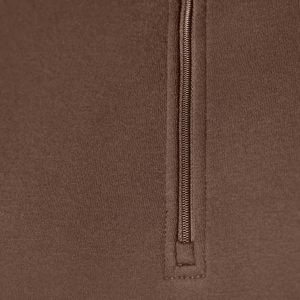 Pull en maille à col zippé, manches longues, décontracté, en polaire zippée pour l'extérieur, coupe classique, fabriqué à Sialkot - Product Image 6