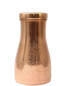 Hammered Copper Classic Eco-Friendly & Portable Large Capacity <b>Water</b> <b>Bottle</b> Made by AUREVIA CRAFTS A.C 9511 - Product Image 5