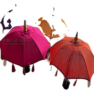 Parapluie en tissu uni coloré, moderne et simple, pour la décoration de mariage, décoration intérieure et extérieure - Product Image 6