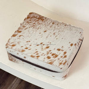 Nouvelle boîte à bijoux de voyage en cuir de vachette véritable personnalisée boîte à bijoux de grande taille pour le stockage organisateur de bijoux pour les femmes - Product Image 4