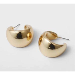 Boucles d'oreilles pendantes géométriques plaquées or unisexe, bijoux tendance en alliage - Product Image 2
