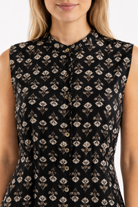 Robe midi florale sans manches, sans bretelles, sans col, tissée, décontractée, douce, à imprimé numérique naturel pour l'été, pour femme - Product Image 6