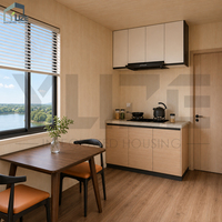 Maison conteneurisée 40 pieds, 2 chambres, maison préfabriquée, mini-maison avec cuisine et salle de bain, design moderne de luxe