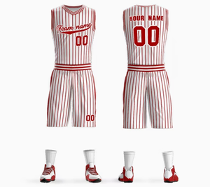 Ensemble de maillots de basket-ball personnalisés de haute qualité, style uni, vêtements de sport respirants avec impression du logo de l'équipe - Product Image 2
