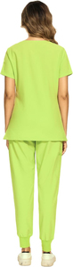 Ensembles d'uniformes médicaux pour femmes, pantalons de jogging et blouses à manches courtes, extensibles et ajustés, pour hôpitaux et infirmières, vente en gros - Product Image 2
