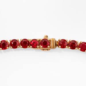 Collar de tenis de oro amarillo de 14K con diamantes cultivados en laboratorio de 47.00ct, corte radiante, certificado IGI, joyería de lujo para bodas y fiestas, cierre de langosta - Product Image 5