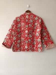 Cotton Handmade Reversible <b>Light</b> <b>Weight</b> Quilted Short <b>Jacket</b>,WomenWear New Style Coat,Partywear - Product Image 6