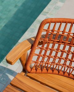 Juego de Comedor de Lujo para Exteriores en Teca con Sillas Modernas de Cuerda para Patio, Villa, Resort, Jardín y Espacios de Estancia Junto a la Piscina - Product Image 5
