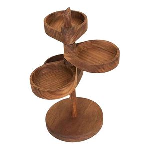 4-Layer Minimalist Wooden Shape Adjustable Design Standing Type Storage Rack for Cosmetics Jewelry Display Entrance <b>Key</b> Storage - Product Image 4
