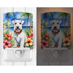Sealyham Terrier Luau Ceramic Night Light Compact UL-Certified para dormitorio Baño Nursery Pasillo Cocina 6x4x3 Multicolor NUEVO - Product Image 2