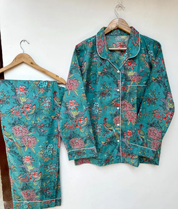 Conjunto de Pijama de Mujer Naaz Textile con Estampado de Rayas de Tigre, Ropa de Dormir Informal de Verano, Suave y Transpirable, de Algodón - Product Image 1