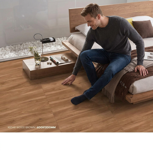 Wood Coffee Brown 24x48 Inch Rustic Porcelain Wall Floor Tiles Natural Timber Look Ceramic Collection - Product Image 4