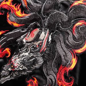 Chaqueta Sukajan Fiery Nine Tailed Kitsune, Estilo Hip Hop, Invierno, Delgada, Ecológica, de Secado Rápido, Unisex, Forro de Algodón, Souvenir - Product Image 3
