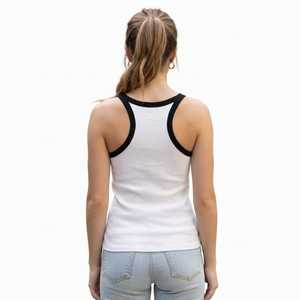 HAWK EYE SPORTS Top de yoga corto de punto para mujer, efecto segunda piel, color liso, espalda con aberturas, transpirable, cuello redondo - Product Image 5