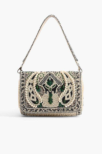 Sacs à bandoulière brodés uniques – Les meilleurs sacs à main classiques bohèmes brodés à la main, pochettes carrées fantaisie avec perles - Product Image 2