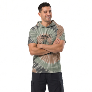 Factory Custom Embroidered <b>Mens</b> French Terry <b>Short</b> <b>Sleeve</b> <b>Hoodie</b> Casual Streetwear Regular Fit Print Pullover Breathable Autumn - Product Image 3