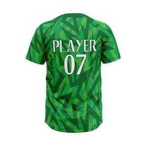 เสื้อเบสบอลซอฟต์บอลแบบสั่งทำคุณภาพสูง 2 กระดุม พิมพ์ลายโลโก้ด้านหน้าด้วยความร้อน ผ้าโพลีเอสเตอร์ระบายอากาศได้ 100% - Product Image 3