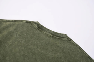 T-shirt en maille surdimensionné vintage délavé à l'acide de haute qualité, avec impression graphique personnalisée, coupe lourde, longueur standard, style streetwear - Product Image 6