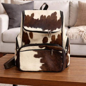 Mochila con estampado animal de piel sintética, 15 pulgadas, con múltiples bolsillos, mochila unisex - Product Image 6