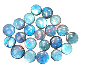 Cabochon de pierres précieuses en vrac LABRADORITE ROND naturel poli mélange forme toutes tailles cabochon en cristal pour la fabrication de bijoux pierres précieuses - Product Image 4