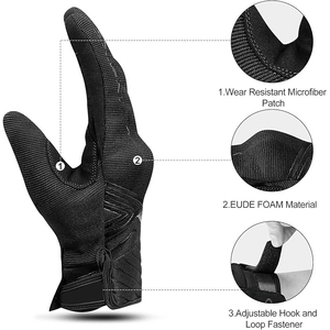 Gants de moto haut de gamme en polyester et nylon, imperméables, compatibles écran tactile, antidérapants, entièrement recouverts de polyuréthane, unisexes, pour la course et le sport - Product Image 4