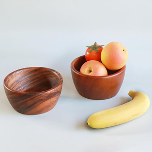 Low Price Acacia Wooden Bowl Set of 2 for Tabletop Dining Use Fruits Display Kitchenware Table Decor and Personal Everyday Use - Product Image 4