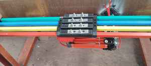 Système de barres omnibus vertes 250A DSL pour grue EOT, rail conducteur 4,5M, voie d'alimentation 240V 50Hz, haute température 85°C, barre omnibus à joint à boulons marque CMK Inde - Product Image 5