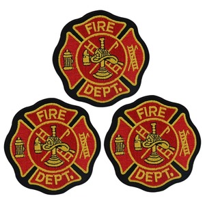 Écusson de la Brigade des Pompiers en PVC thermocollant, appliqué 3D gaufré, forme personnalisée, décoration en tissu pour cadeaux - Product Image 2