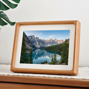 Rehman Craft Wholesale Solid Wood Eco-Friendly Handmade Modern Photo <b>Frame</b> Natural Beech Rounded Edge Tabletop Wall White Mat - Product Image 2