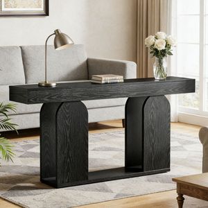 Consolle Moderna in Pino e Quercia per Soggiorno e Ingresso, Ideale per Casa, Hotel e Appartamenti - Product Image 1